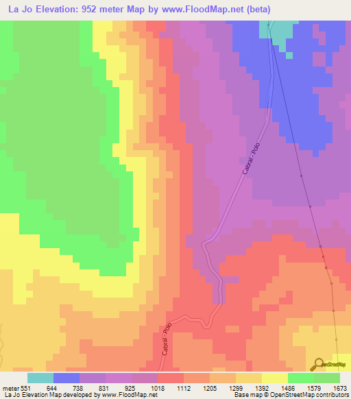 La Jo,Dominican Republic Elevation Map