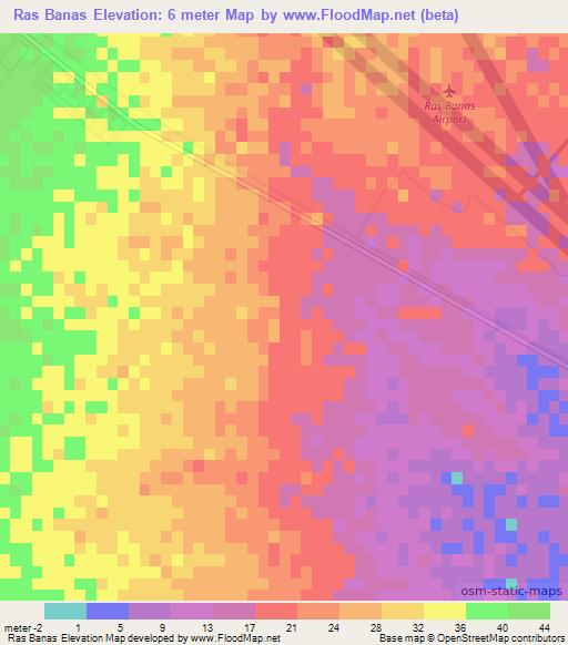 Ras Banas,Egypt Elevation Map