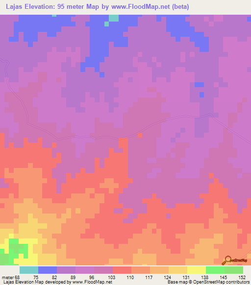 Lajas,Dominican Republic Elevation Map