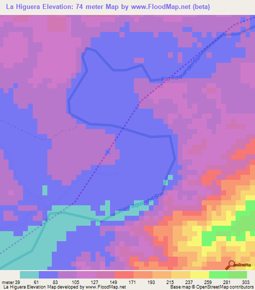 La Higuera,Dominican Republic Elevation Map