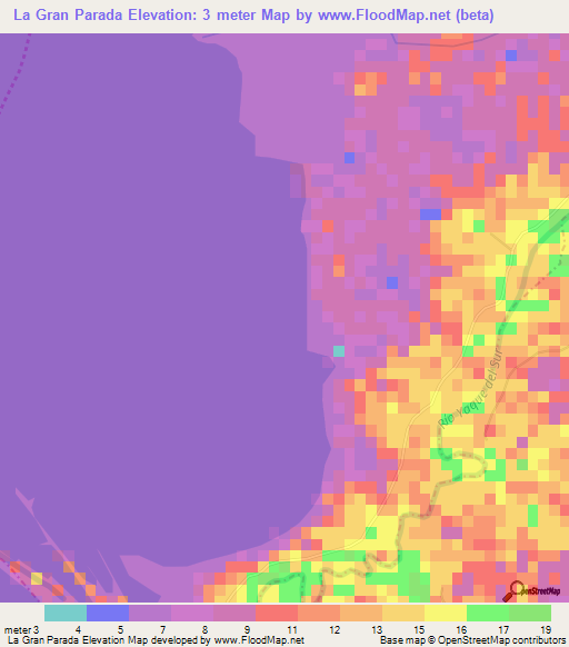 La Gran Parada,Dominican Republic Elevation Map