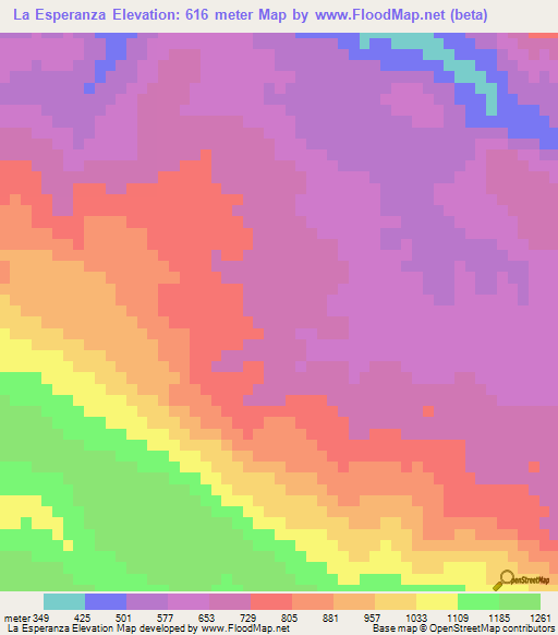 La Esperanza,Dominican Republic Elevation Map