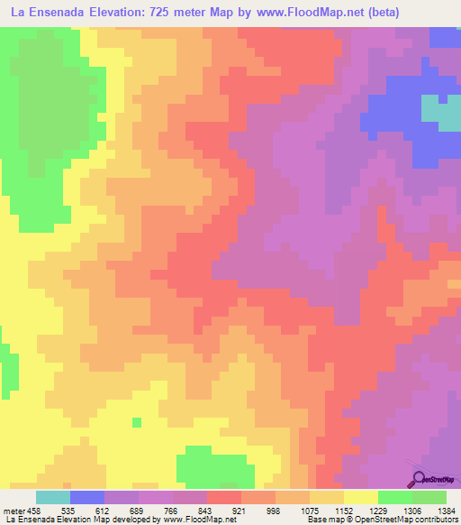 La Ensenada,Dominican Republic Elevation Map