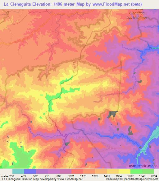 La Cienaguita,Dominican Republic Elevation Map