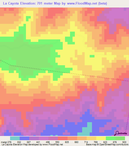 La Cayota,Dominican Republic Elevation Map