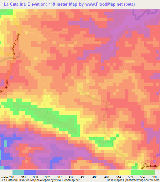 La Catalina,Dominican Republic Elevation Map