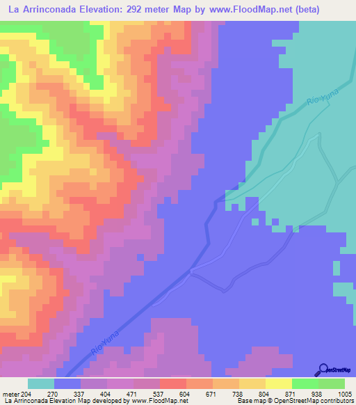 La Arrinconada,Dominican Republic Elevation Map