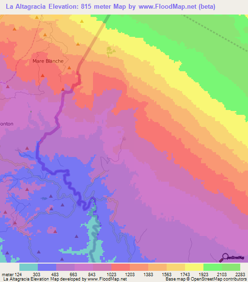 La Altagracia,Dominican Republic Elevation Map