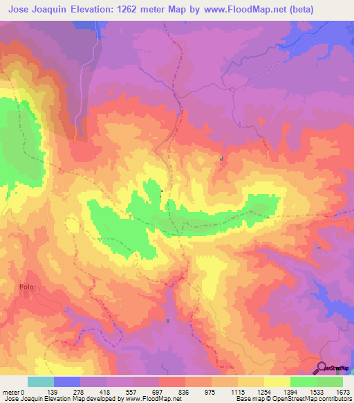 Jose Joaquin,Dominican Republic Elevation Map