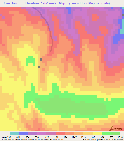 Jose Joaquin,Dominican Republic Elevation Map