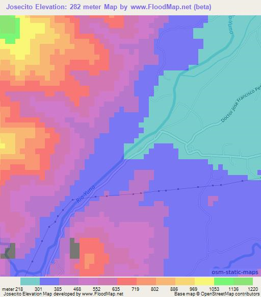 Josecito,Dominican Republic Elevation Map