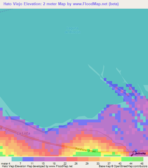 Hato Viejo,Dominican Republic Elevation Map