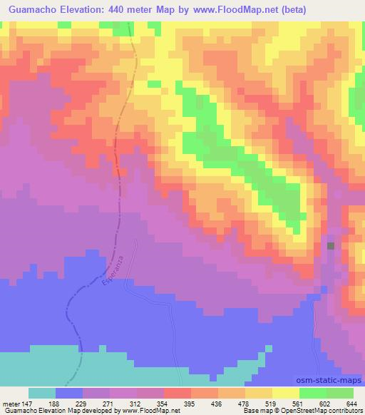 Guamacho,Dominican Republic Elevation Map