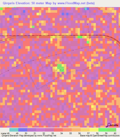 Qirqaris,Egypt Elevation Map