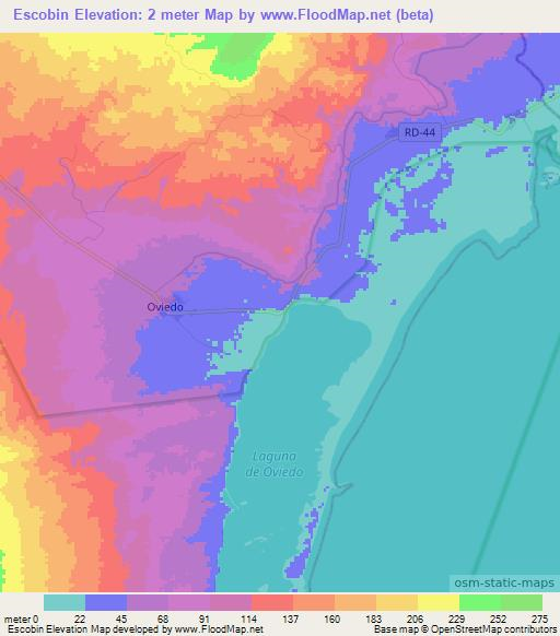 Escobin,Dominican Republic Elevation Map