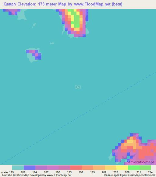 Qattah,Egypt Elevation Map