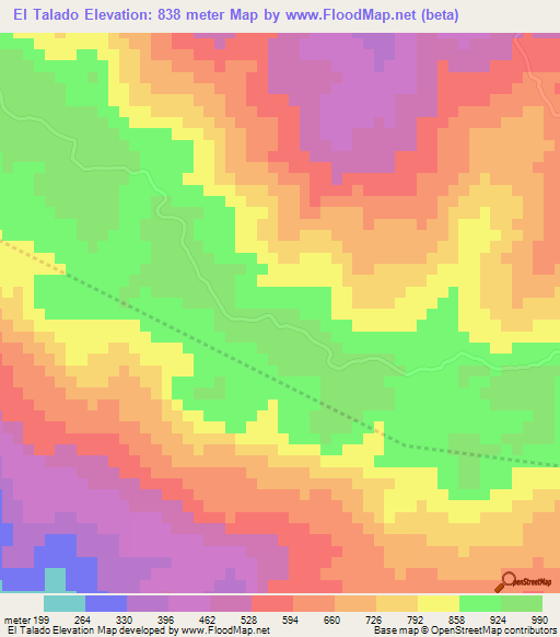 El Talado,Dominican Republic Elevation Map