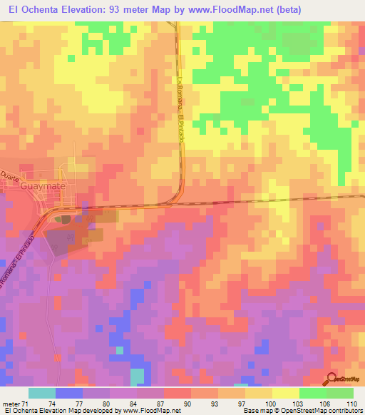 El Ochenta,Dominican Republic Elevation Map