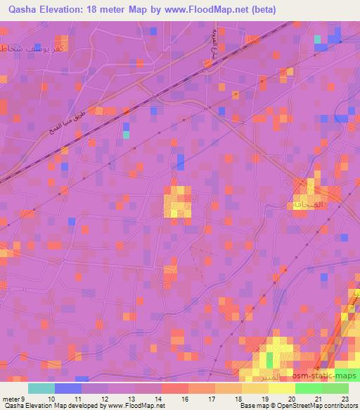 Qasha,Egypt Elevation Map