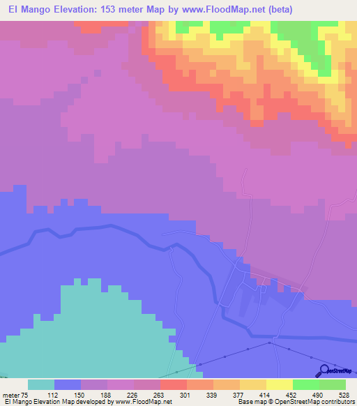 El Mango,Dominican Republic Elevation Map