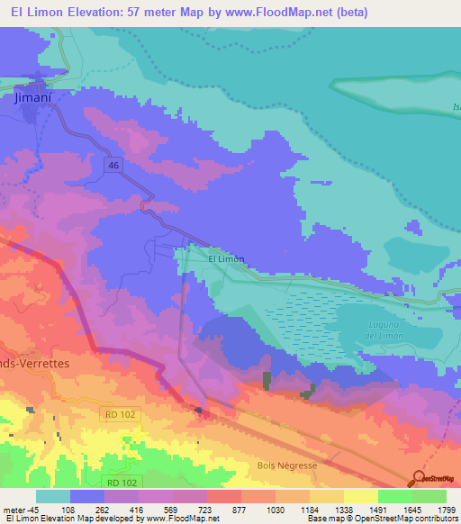 El Limon,Dominican Republic Elevation Map