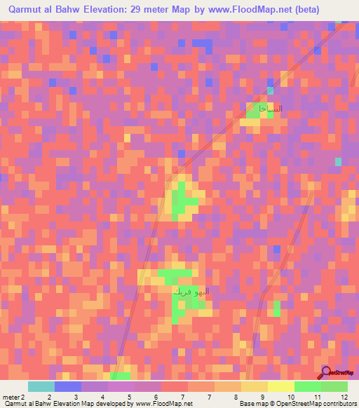 Qarmut al Bahw,Egypt Elevation Map