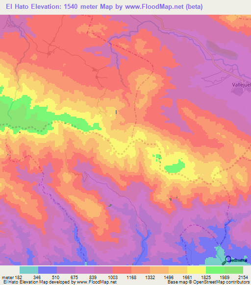 El Hato,Dominican Republic Elevation Map