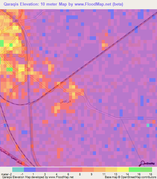 Qaraqis,Egypt Elevation Map