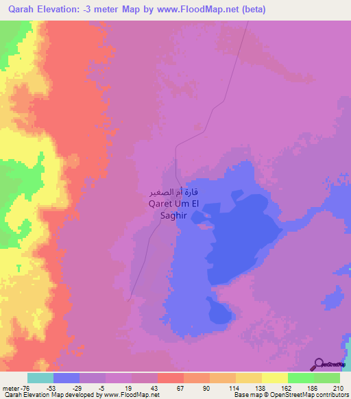 Qarah,Egypt Elevation Map