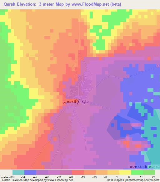 Qarah,Egypt Elevation Map