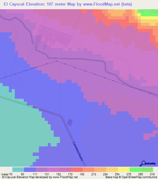 El Cayucal,Dominican Republic Elevation Map