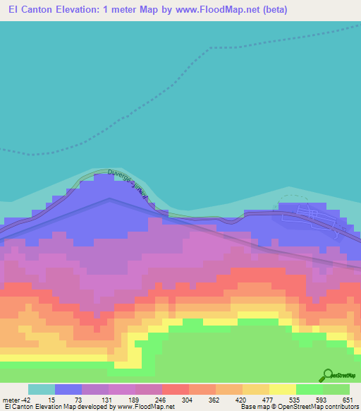 El Canton,Dominican Republic Elevation Map