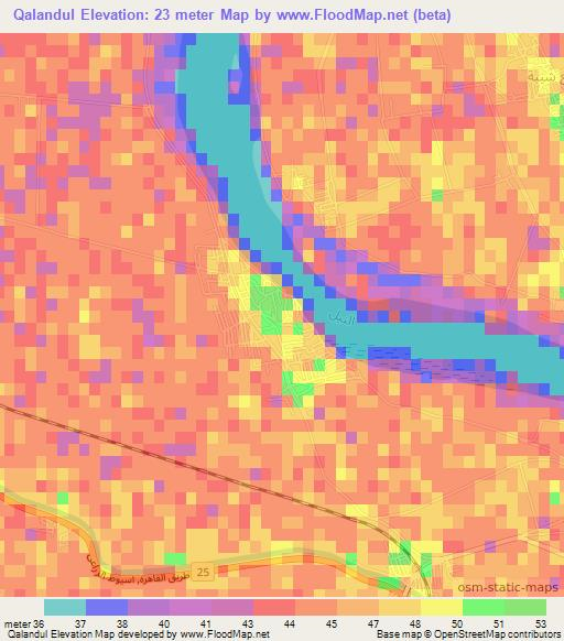 Qalandul,Egypt Elevation Map