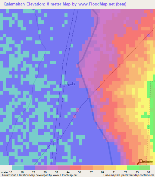 Qalamshah,Egypt Elevation Map