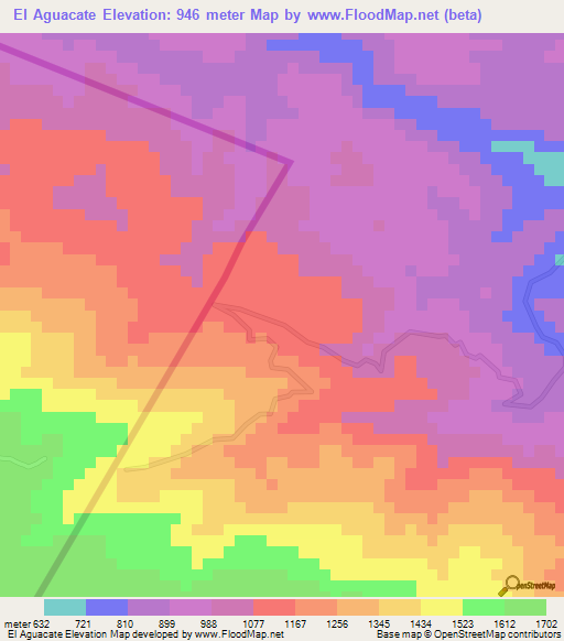 El Aguacate,Dominican Republic Elevation Map