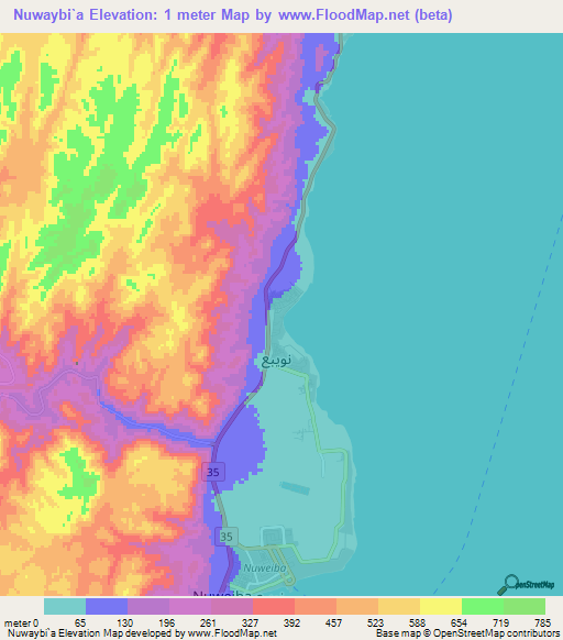 Nuwaybi`a,Egypt Elevation Map