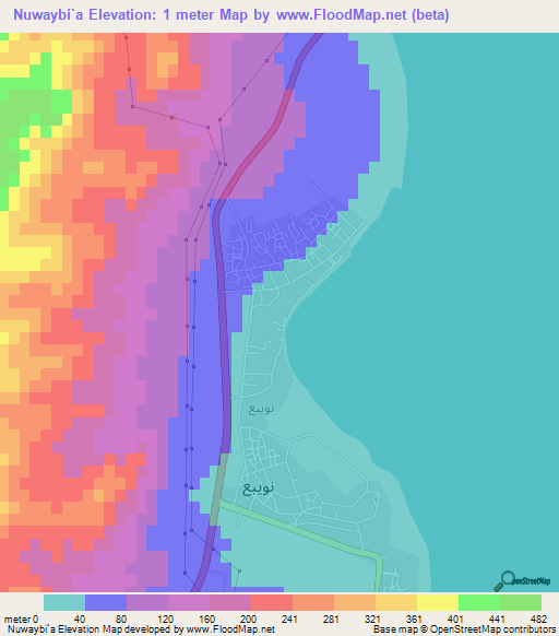 Nuwaybi`a,Egypt Elevation Map