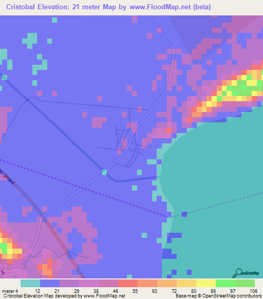 Cristobal,Dominican Republic Elevation Map