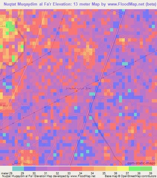 Nuqtat Muqaydim al Fa'r,Egypt Elevation Map