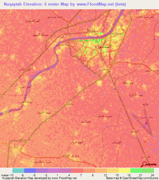 Nuqaytah,Egypt Elevation Map