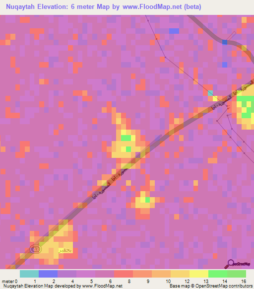 Nuqaytah,Egypt Elevation Map