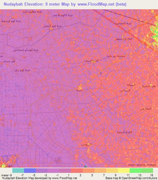 Nudaybah,Egypt Elevation Map