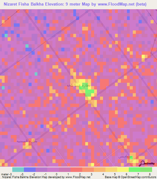 Nizaret Fisha Balkha,Egypt Elevation Map