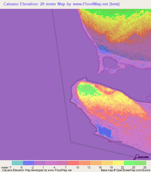 Catuano,Dominican Republic Elevation Map