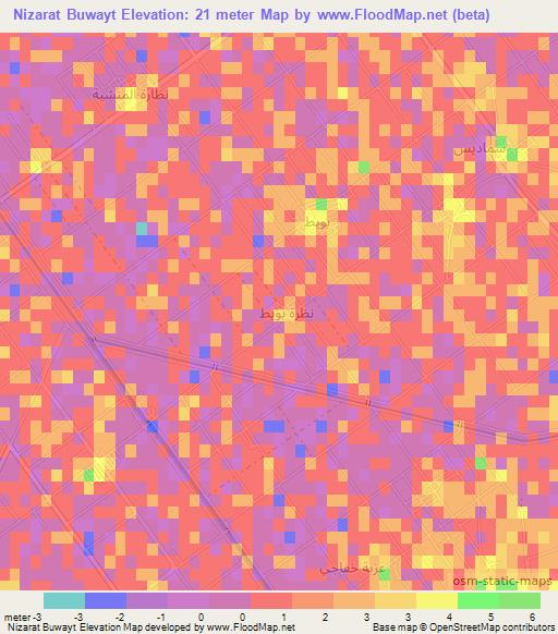 Nizarat Buwayt,Egypt Elevation Map