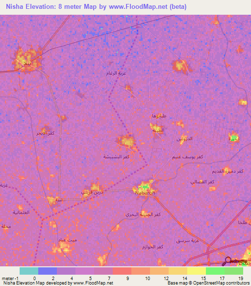 Nisha,Egypt Elevation Map