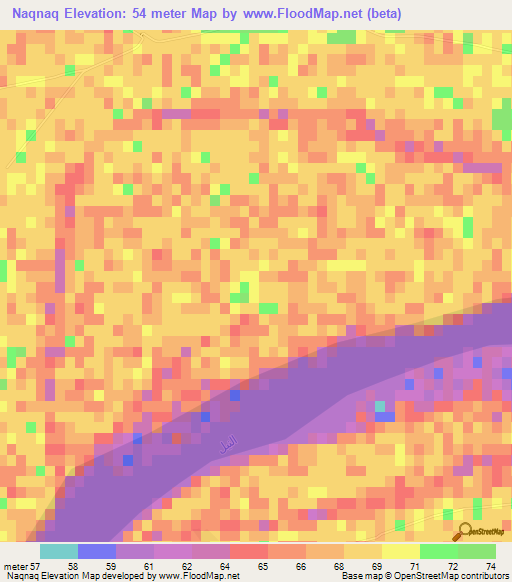 Naqnaq,Egypt Elevation Map