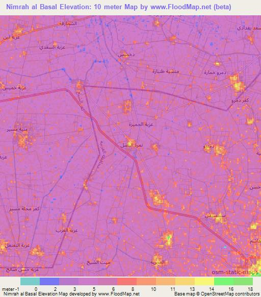 Nimrah al Basal,Egypt Elevation Map