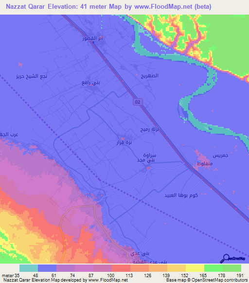 Nazzat Qarar,Egypt Elevation Map