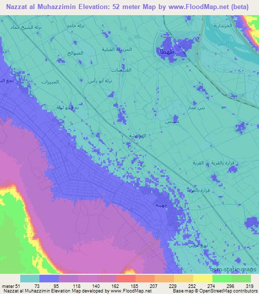 Nazzat al Muhazzimin,Egypt Elevation Map